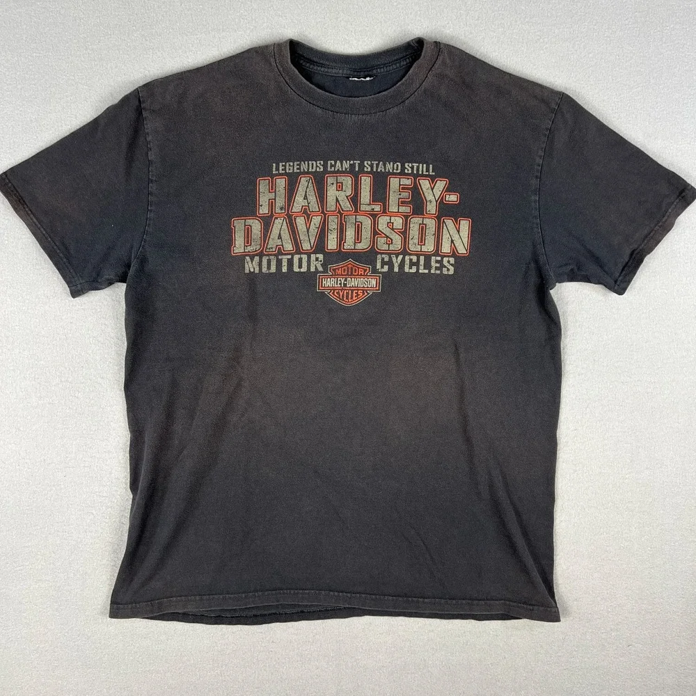 Harley Davidson Motorcycle T Shirt Fits Large‎ Faded 2008 Traverse City Michigan